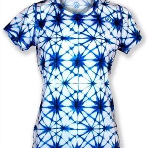INKNBURN WOMEN'S SHIBORI STAR TECH SHIRT NWOT